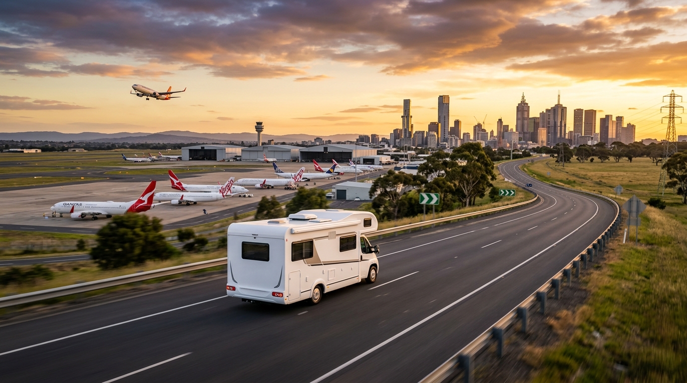 Pronájem obytných vozů Melbourne - letiště - kompletní průvodce 2026